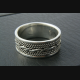 BANDRING CELTIC KELTEN GEFLOCHTEN 925 SILBER  BIKER SILBERRING 402