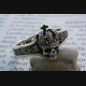 TOTENKOPFRING BIKER SKULL KRONE HERRENRING SILBERRING 925 SILBER / 096