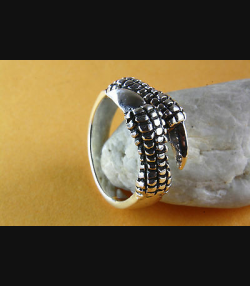 DRACHENRING KRALLEN GOTHIC SILBERRING 925 SILBER 324