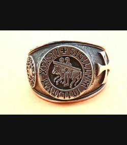 TEMPELRITTER MASONIC TEMPLAR SIEGEL DER RITTER CHRISTI KNIGHTS SIEGELRING 354