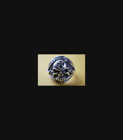 BIKER TOTENKOPFRING SKULL HERRENRING SILBERRING 925 SILBER 176