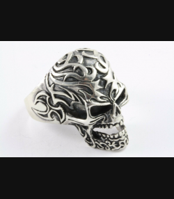 BIKER KREUZRING KNIGHTS TEMPELRITTER KREUZ WAPPENRING 925 SILBER / 012