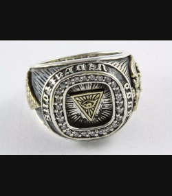 MASONIC FREIMAURER RING TEMPLAR SIEGELRING FREEMASON 925 SILBER / 306