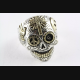 BIKER CHOPPER TOTENKOPFRING SKULL SILBERRING 925er SILBER / 310