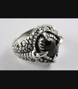 DRACHENRING KRALLEN GOTHIC SIEGELRING ECHT 925 SILBER / 466