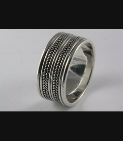 BANDRING CELTIC KELTEN GEFLOCHTEN BIKER 925 SILBER SILBERRING / 370