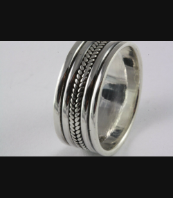 BANDRING CELTIC KELTEN GEFLOCHTEN BIKER 925 SILBER SILBERRING / 164