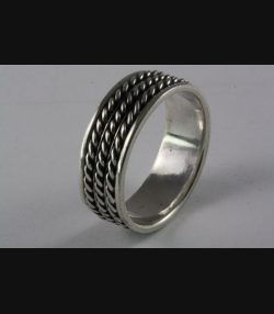 BANDRING CELTIC KELTEN GEFLOCHTEN BIKER 925 SILBER SILBERRING / 470