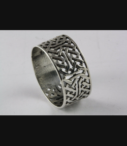 BANDRING CELTIC KELTEN GEFLOCHTEN BIKER 925 SILBER SILBERRING / 471