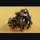 TOTENKOPF LILIEN KREUZ KRALLEN BIKER RING 925 SILBER SILBERRING / 103