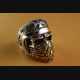 TOTENKOPF BIKER CHOPPER KREUZ RING SILBERRING 925 ECHT SILBER / 165