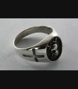 MASONIC FREIMAURER RING TEMPLAR KREUZ SIEGELRING FREEMASON / 058