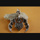 FLEUR DE LYS DRACHEN HERZ LILIEN BIKER SILBER ANHÄNGER 925 SILBER / 455