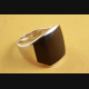 HERRENRING SCHWARZER STEIN SIEGELRING SILBERRING 925 SILBER / 311