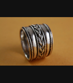 DESIGN BANDRING CELTIC KELTEN 925 SILBER SILBERRING TRIBAL BIKER / 444