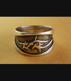 DESIGN BANDRING CELTIC TATTOO BIKER RING 925 SILBER SILBERRING TRIBAL / 419