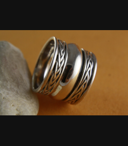DESIGN BANDRING CELTIC KELTEN 925 SILBER SILBERRING TRIBAL BIKER / 417