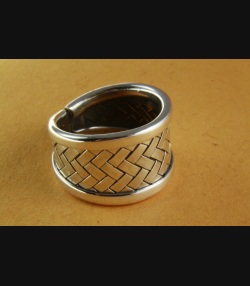 DESIGN BANDRING CELTIC KELTEN 925 SILBER SILBERRING GEFLOCHTEN 017