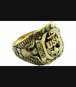 US-NAVY UNITED STATES US Lautlose Jäger  MILITARY WAPPENRING SIEGELRING / 044
